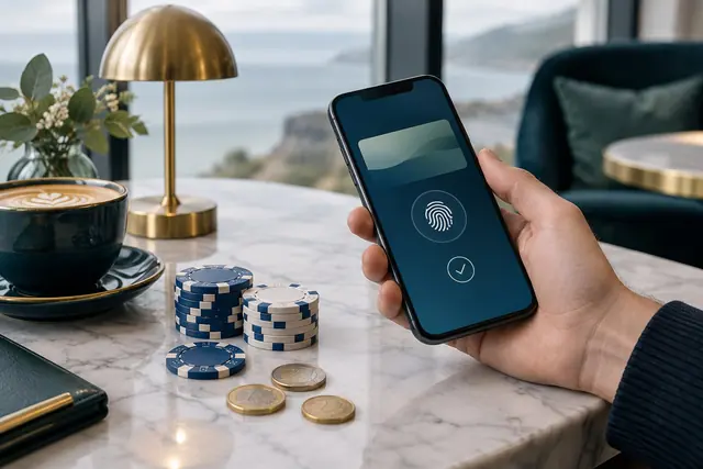 Phone payment confirmed with a fingerprint